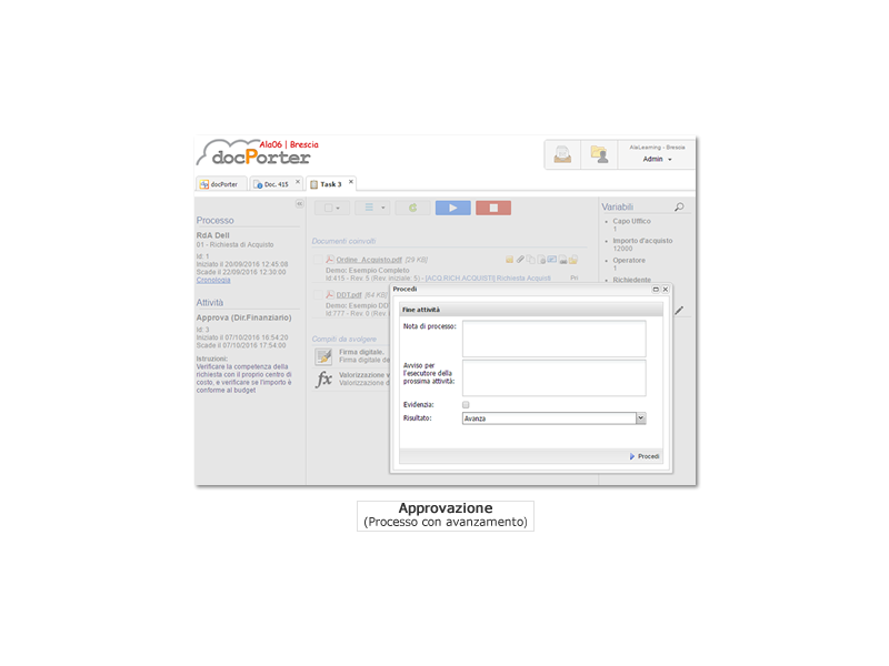 Approvare documenti