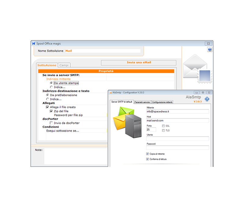 Spedizione Email, PEC e FTP